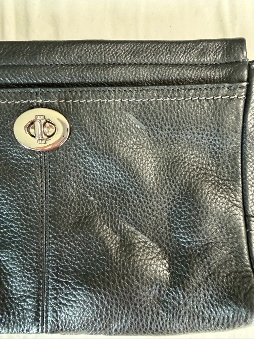 Coach Black Leather Wristlet